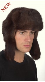 Cappello zibellino stile russo uomo - color marrone scuro